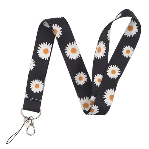 Daisy flower lanyard badge - daisy,